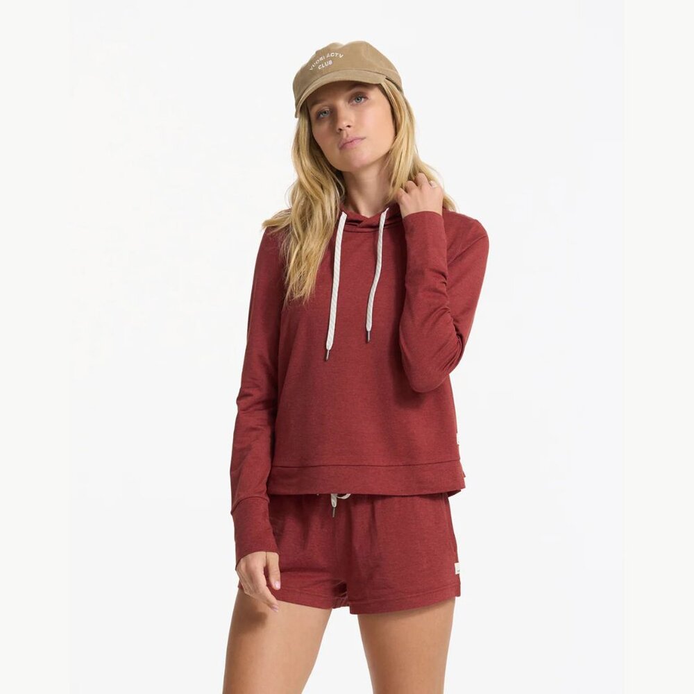 Vuori Halo Essential Hoodie Currant Heather L